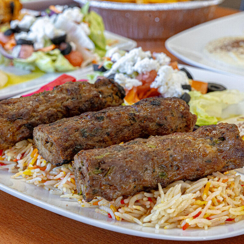 Chicken Seekh Kabab Over Rice