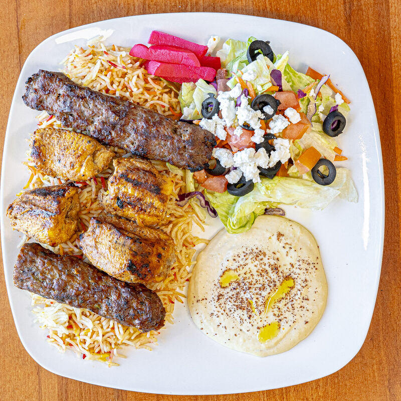 Mixed Grill Over Rice